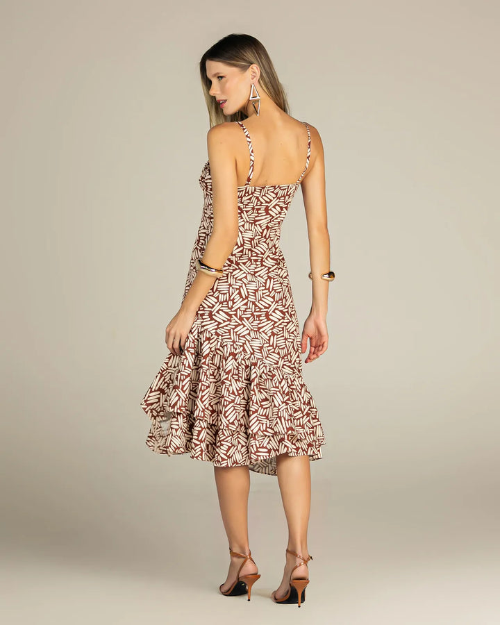 Printed Midi Dress