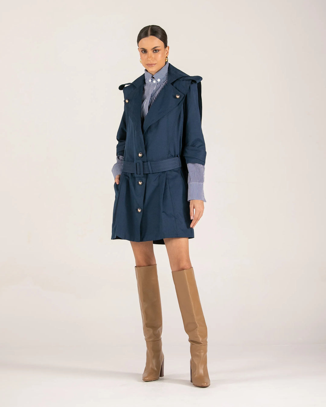 Short Trench Coat Dress