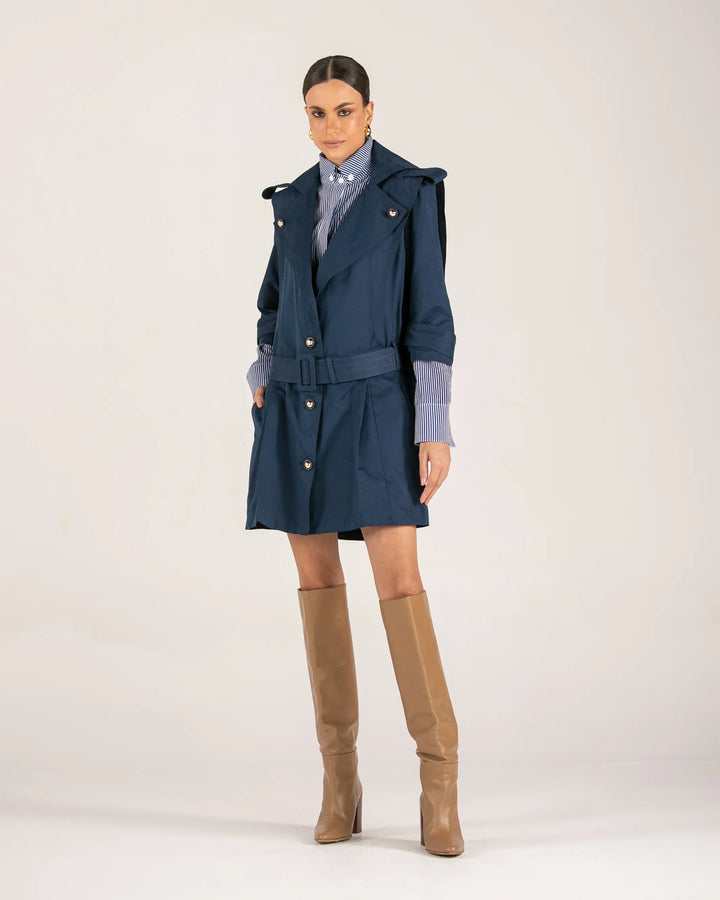 Short Trench Coat Dress