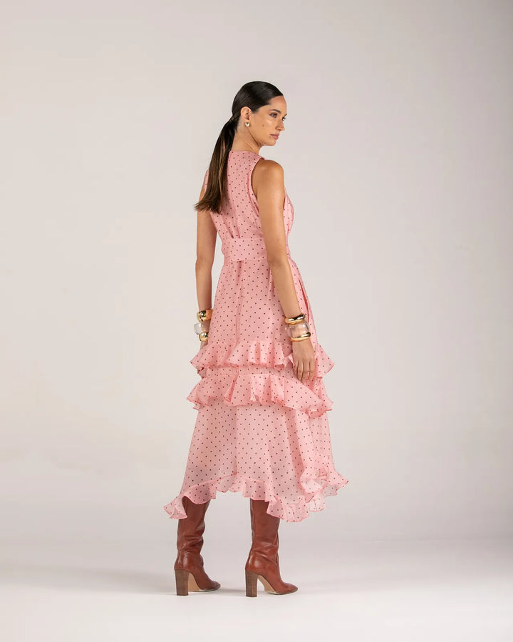 Asymmetrical Polka Dot Dress