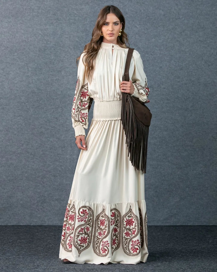 Long Embroidered Dress