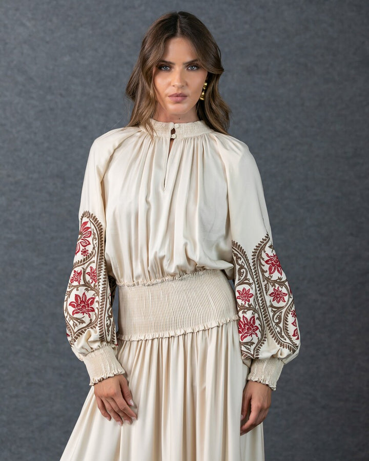 Long Embroidered Dress