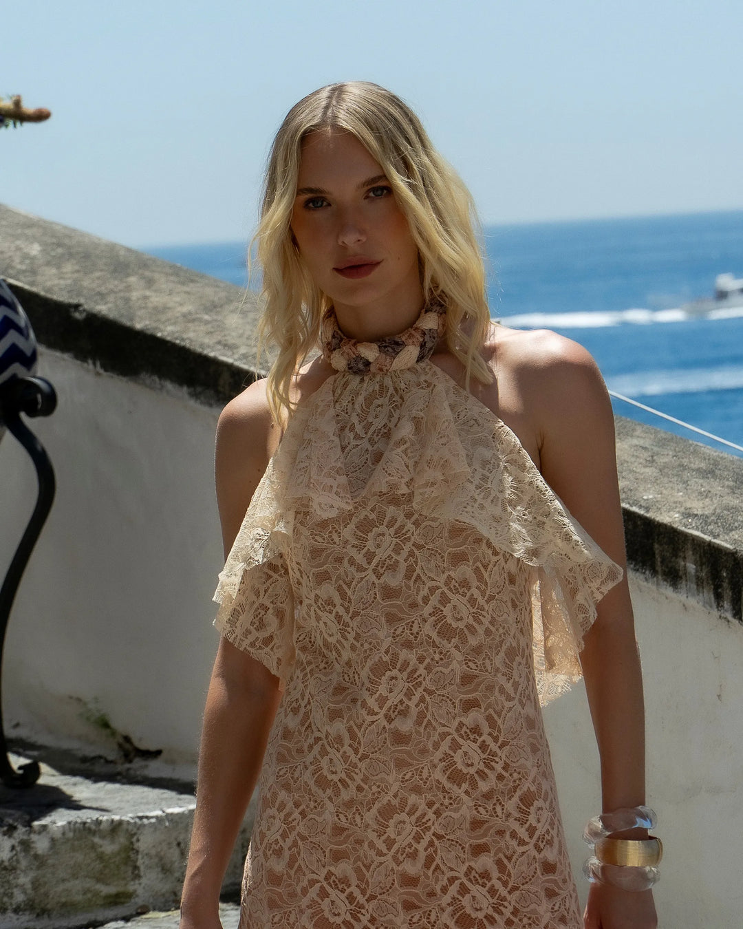 Long Gradient Lace Dress