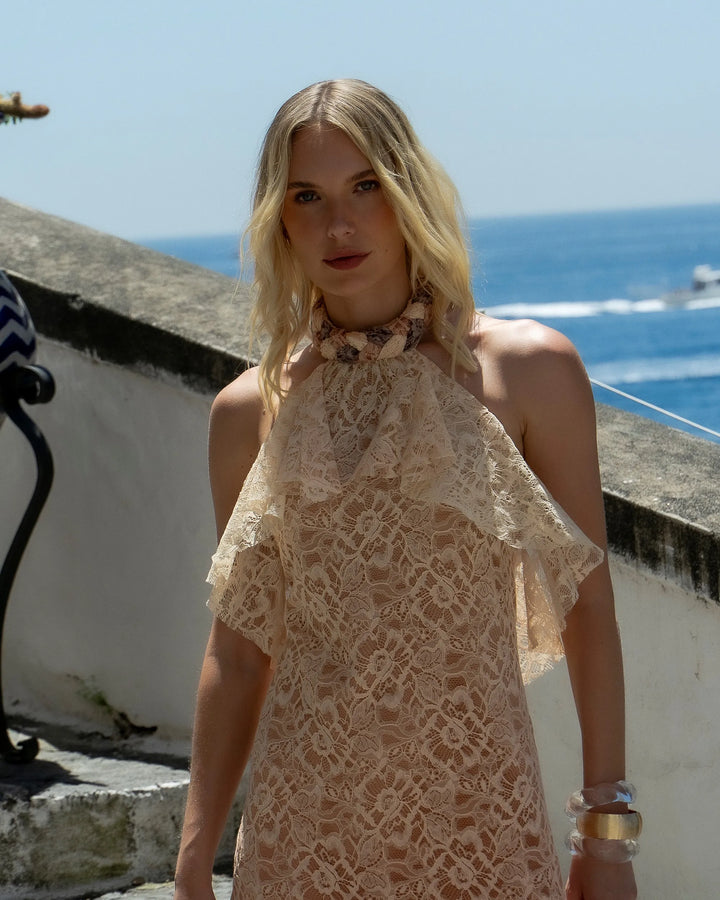 Long Gradient Lace Dress