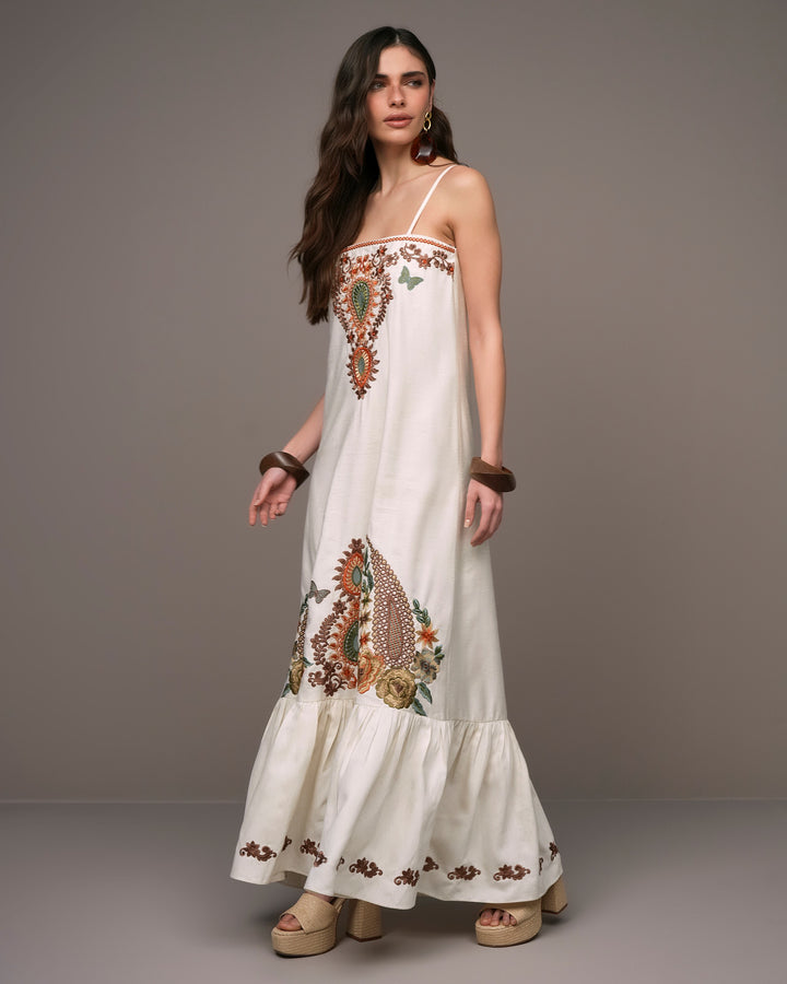 Long Embroidered Dress