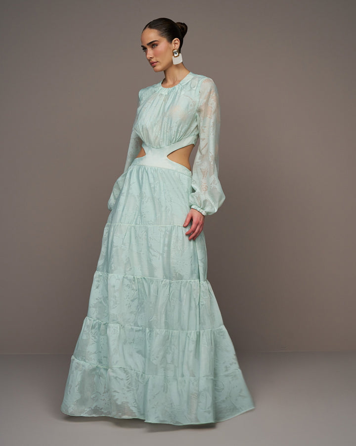 Vestido Longo Organza Devorê