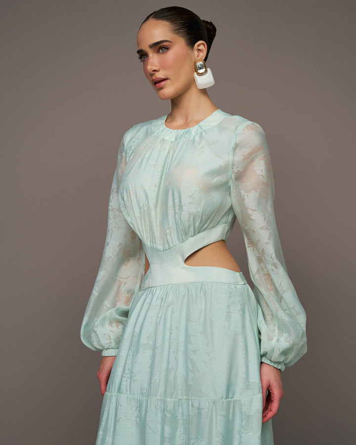 Vestido Longo Organza Devorê
