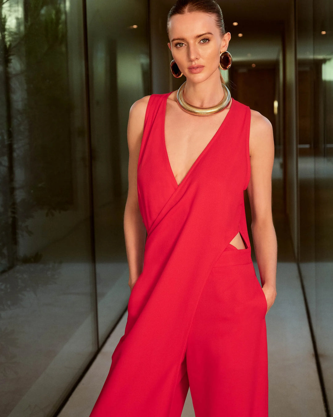 Macacão Transpassado Recorte