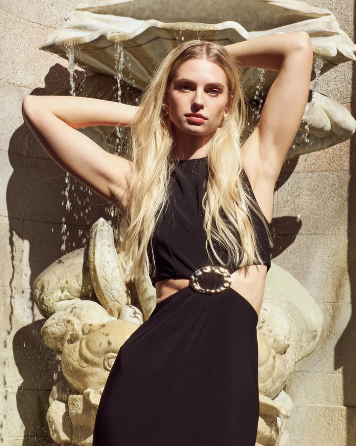 Cut Out Maxi Midi Dress