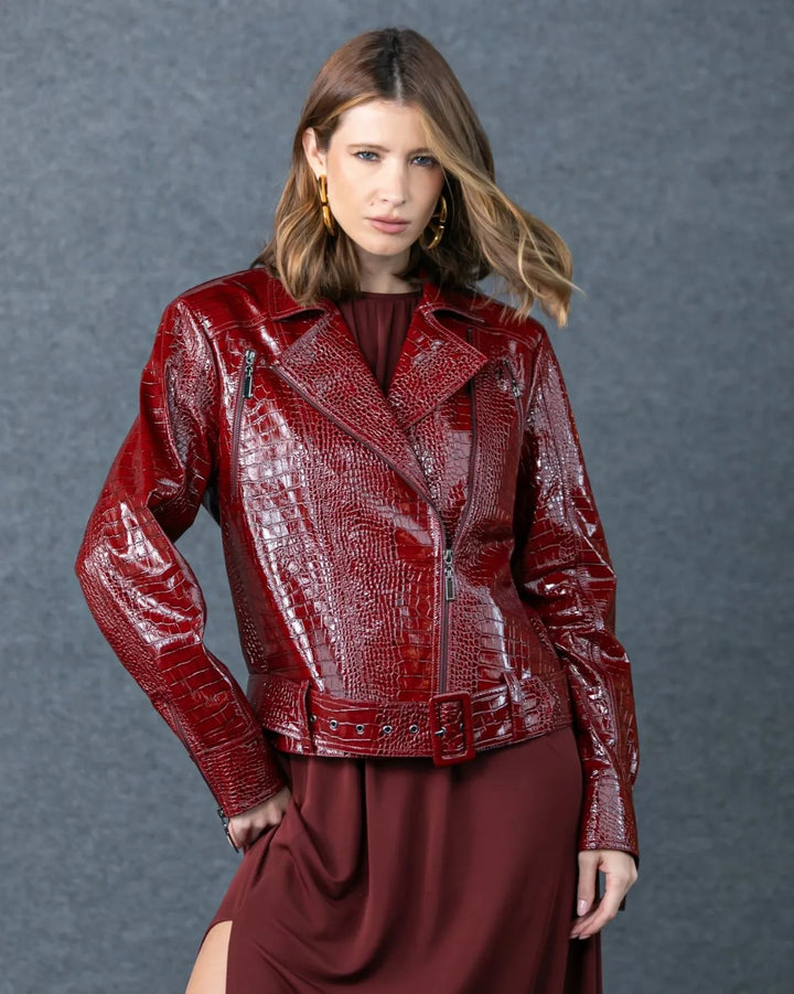 Crocodile Leather Jacket