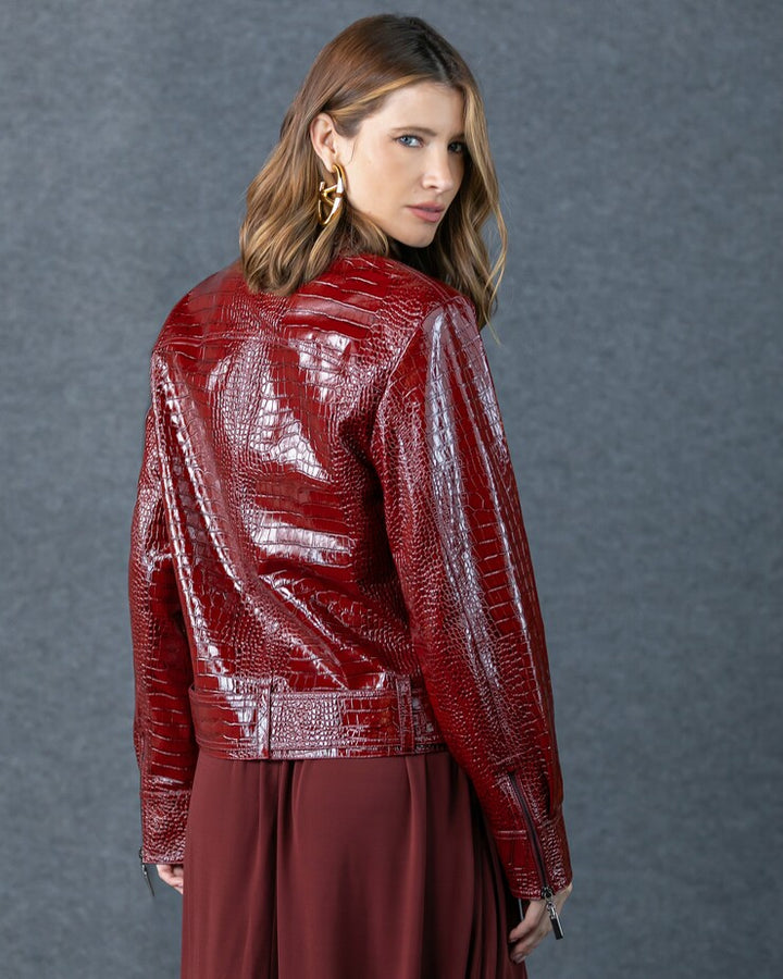 Crocodile Leather Jacket