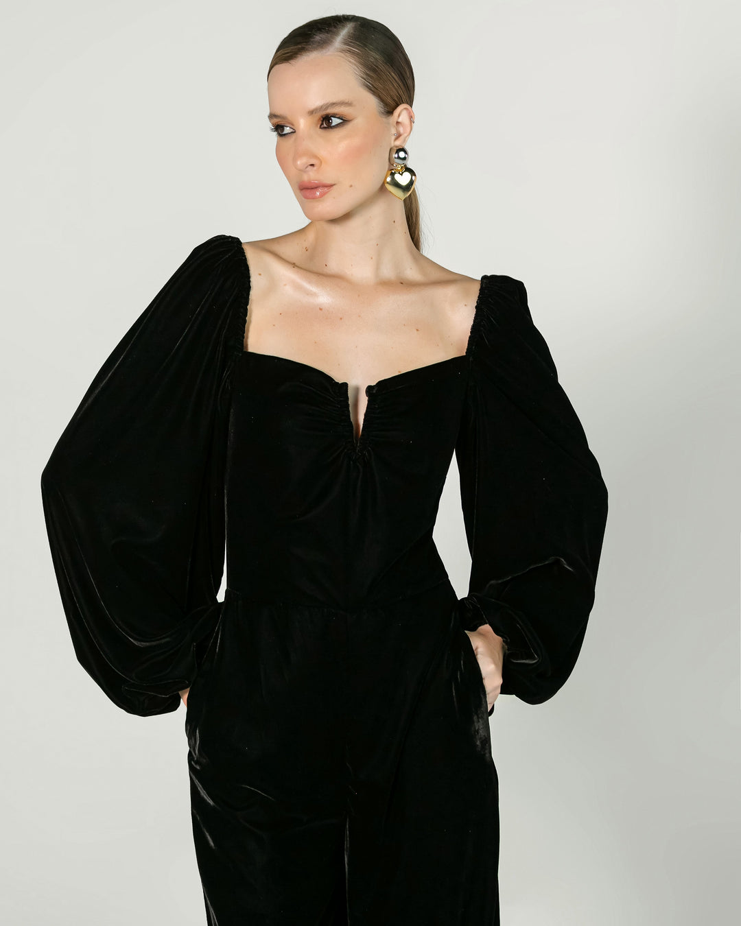 V-neck jumpsuit