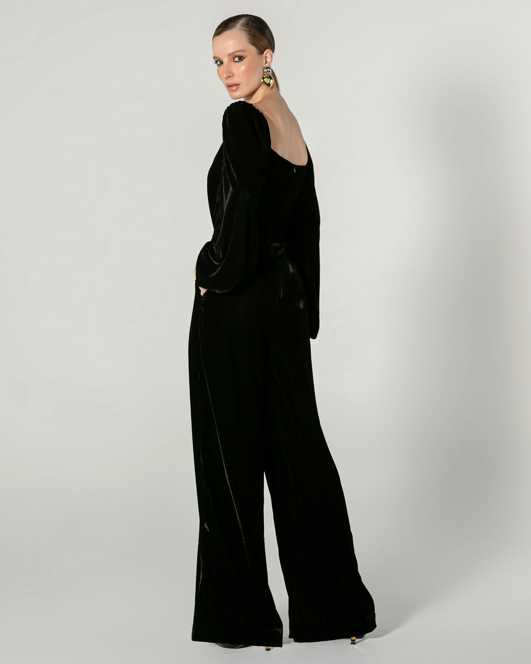 V-neck jumpsuit