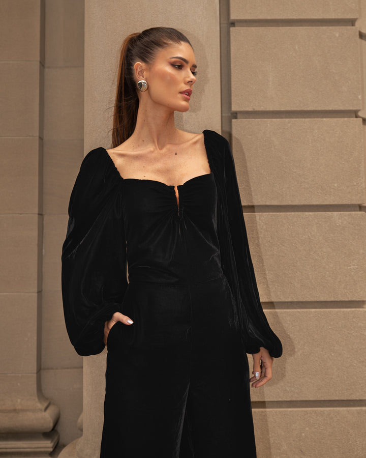 V-neck jumpsuit