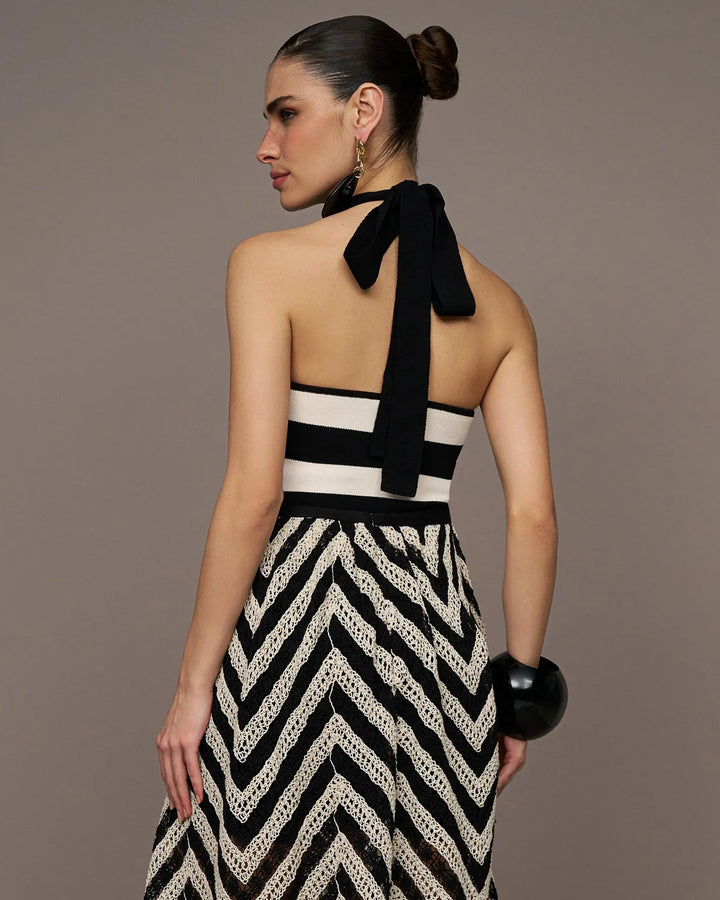 Crochet Jumpsuit + Skirt Knit Set