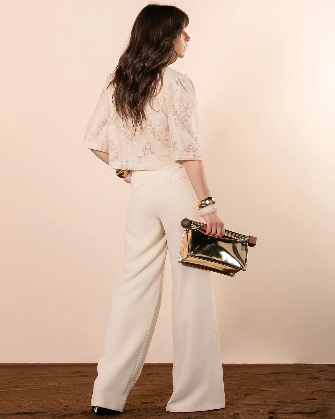 Lace Shirt+Pants Set