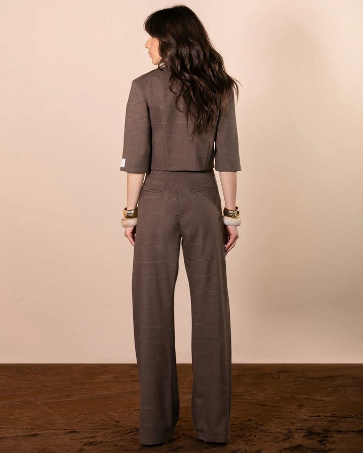 Cropped Blazer+Pants Set