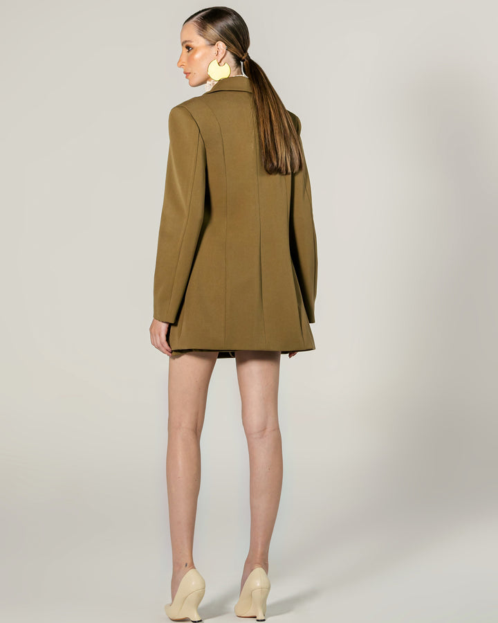 Short Skirt + Oversized Blazer Set