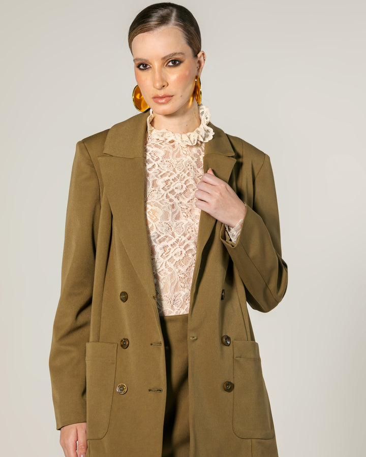 Short Skirt + Oversized Blazer Set