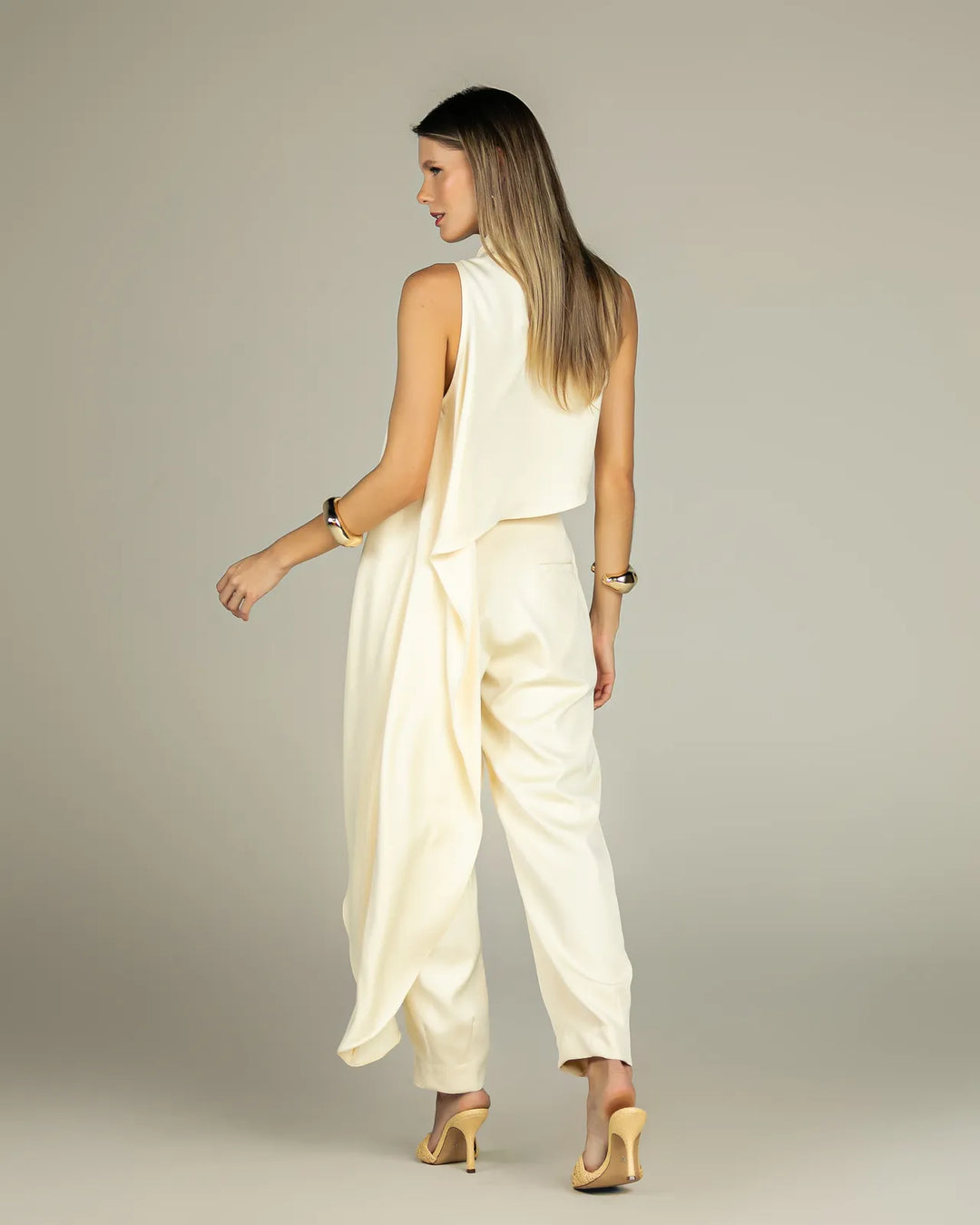 Asymmetrical Trousers+Blouse Set