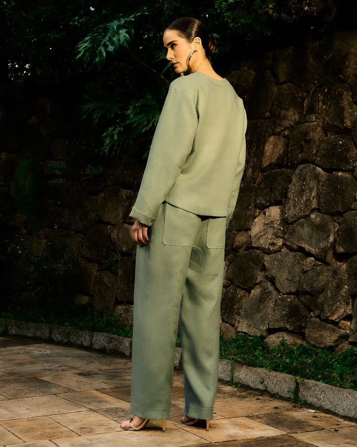 Linen Shirt+Pants Set