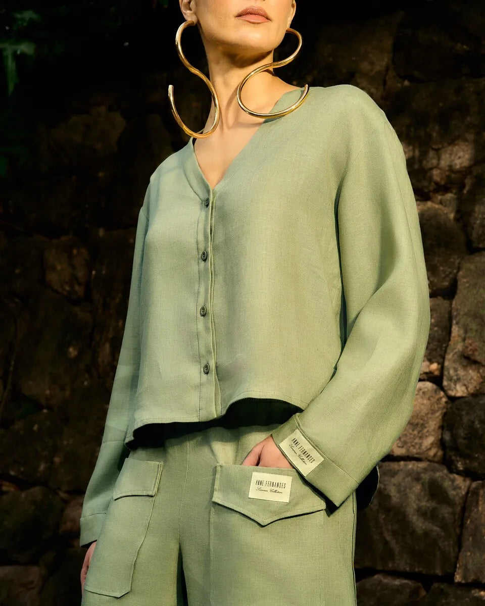 Linen Shirt+Pants Set