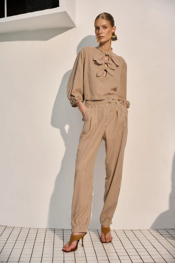 Striped Top+Pants Set
