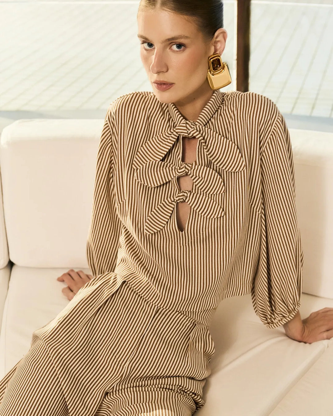 Striped Top+Pants Set