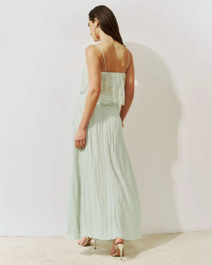 Lace Blouse + Tarquinated Skirt Set