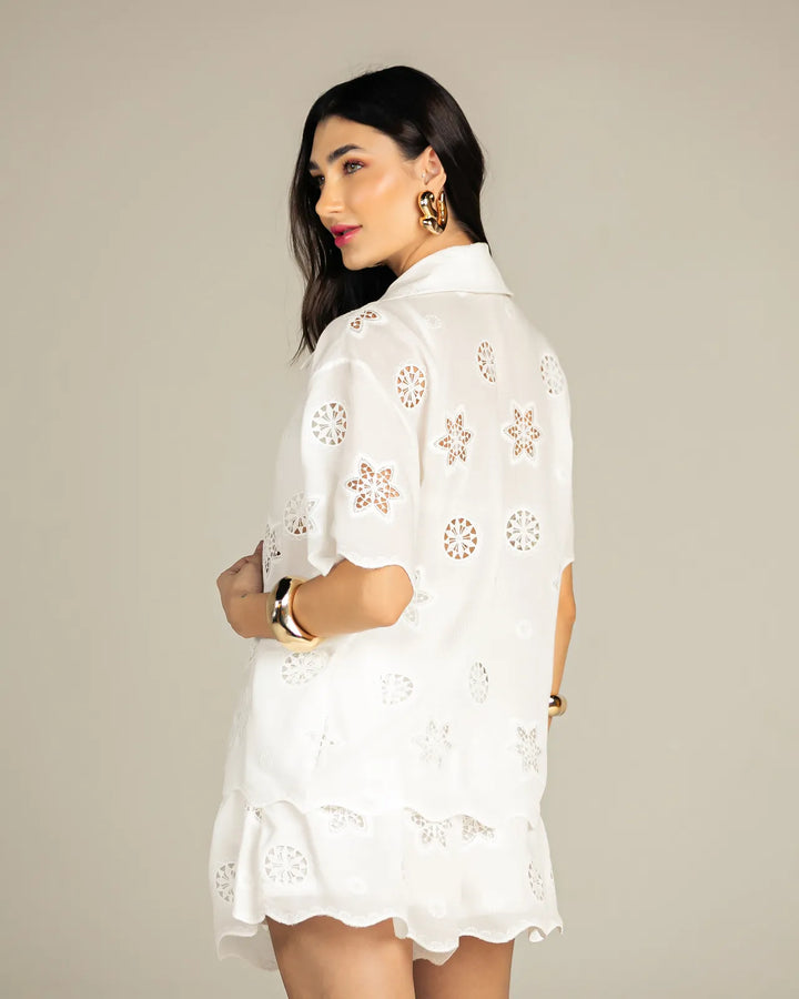 Laise Shirt+Shorts+Top Set