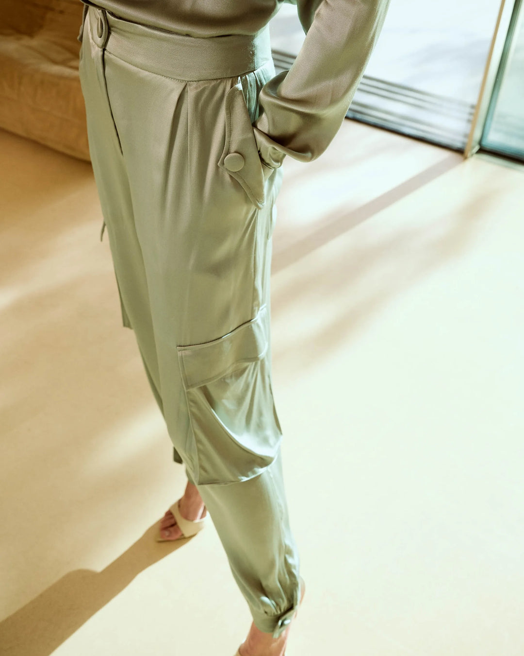 Conjunto Cetim Camisa+Calça