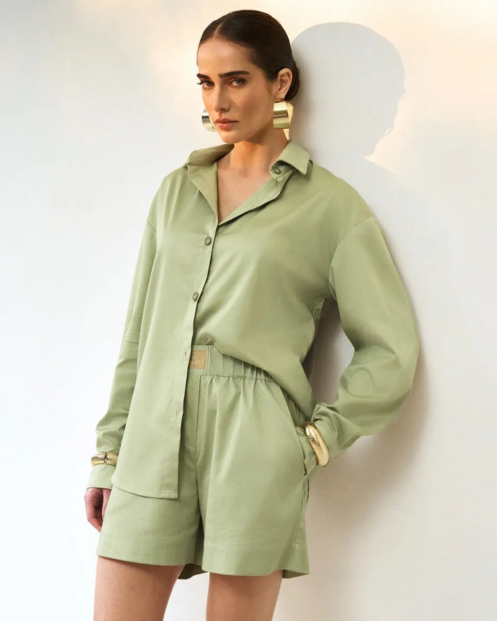 Tricoline Shirt+Shorts Set