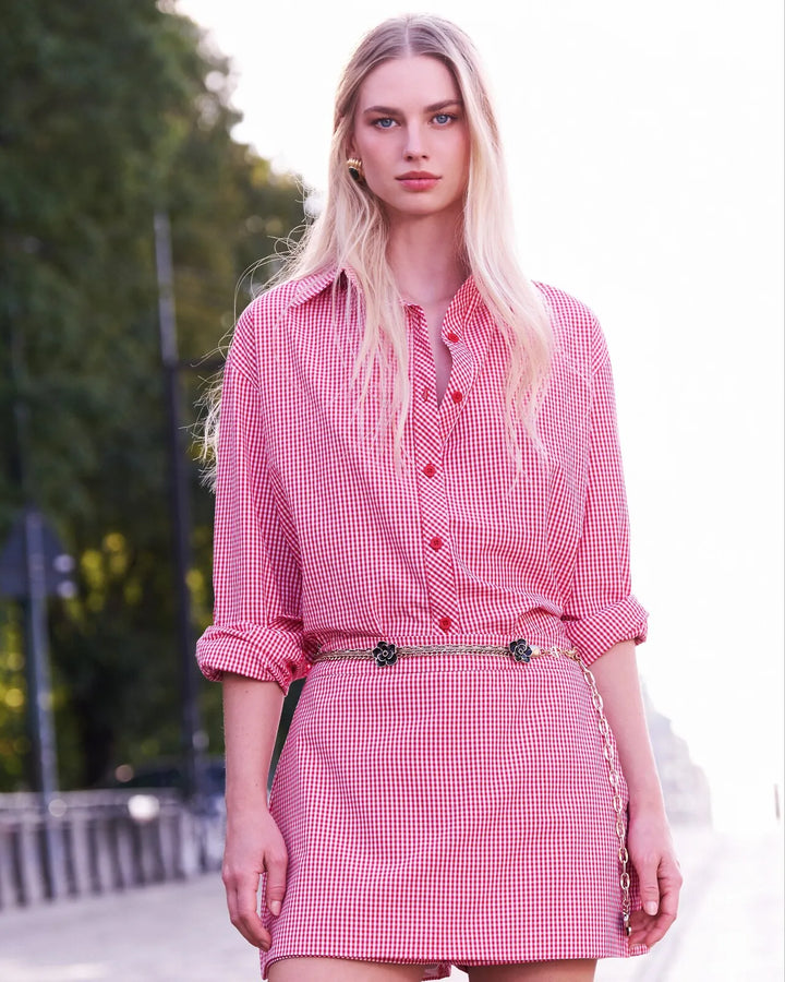 Conjunto Vichy Camisa+Short Saia