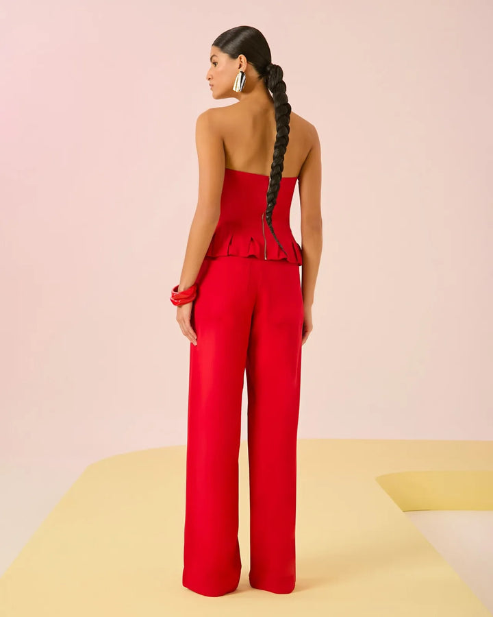 Peplum Top+Pants Set