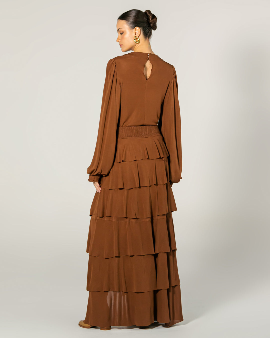 Ruffled Blouse+Skirt Set