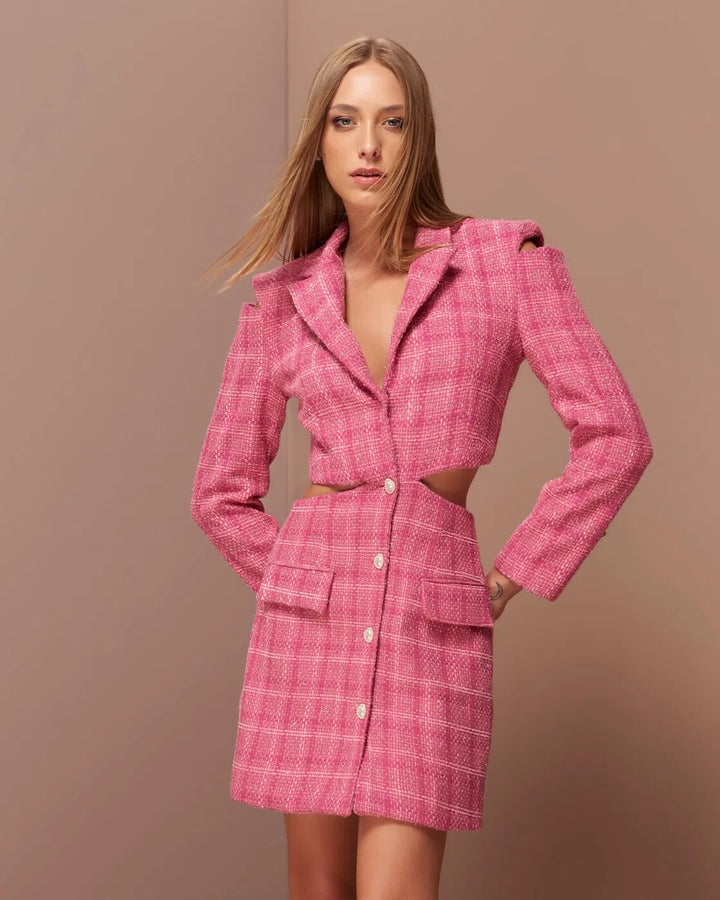 Anne Fernandes Tweed Blazer Dress