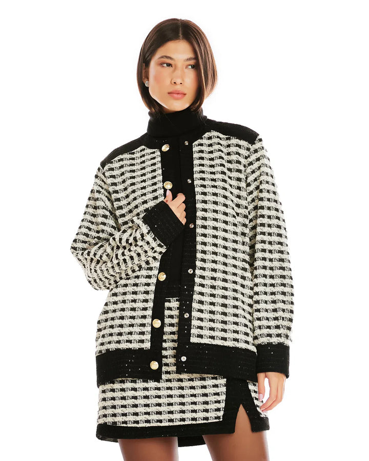 Anne Fernandes Tweed Coat+Skirt Set