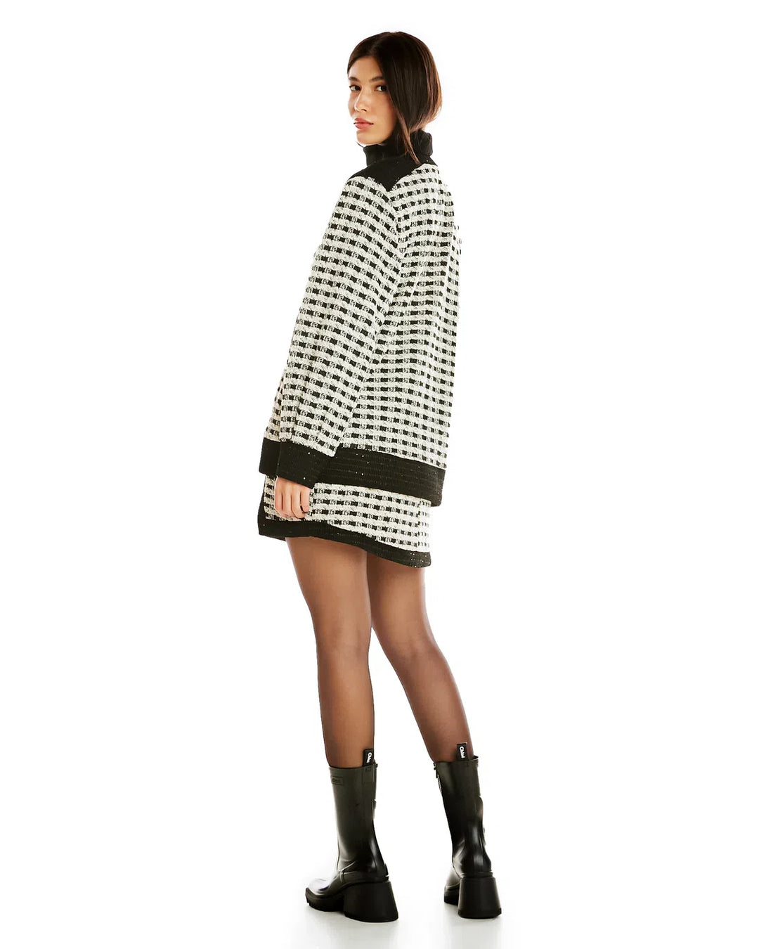 Anne Fernandes Tweed Coat+Skirt Set