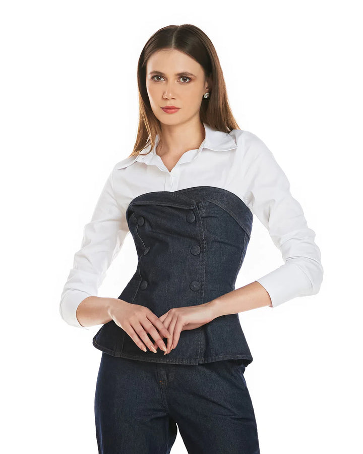 Anne Fernandes Jeans Top+Pants Set