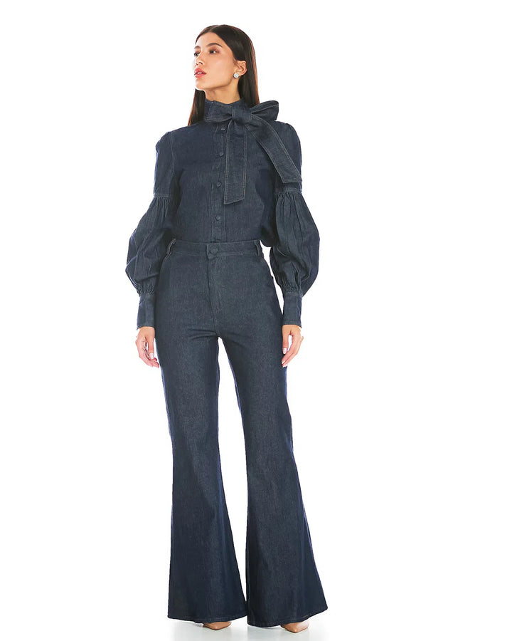Anne Fernandes Bow Blouse+Pants Set