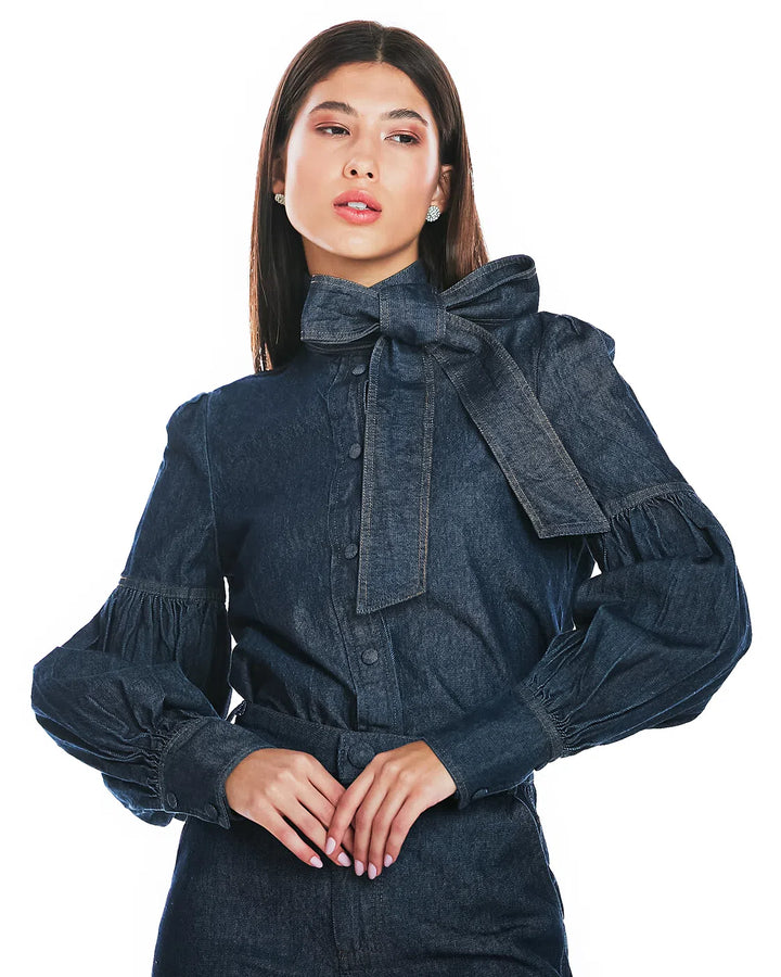 Anne Fernandes Bow Blouse+Pants Set