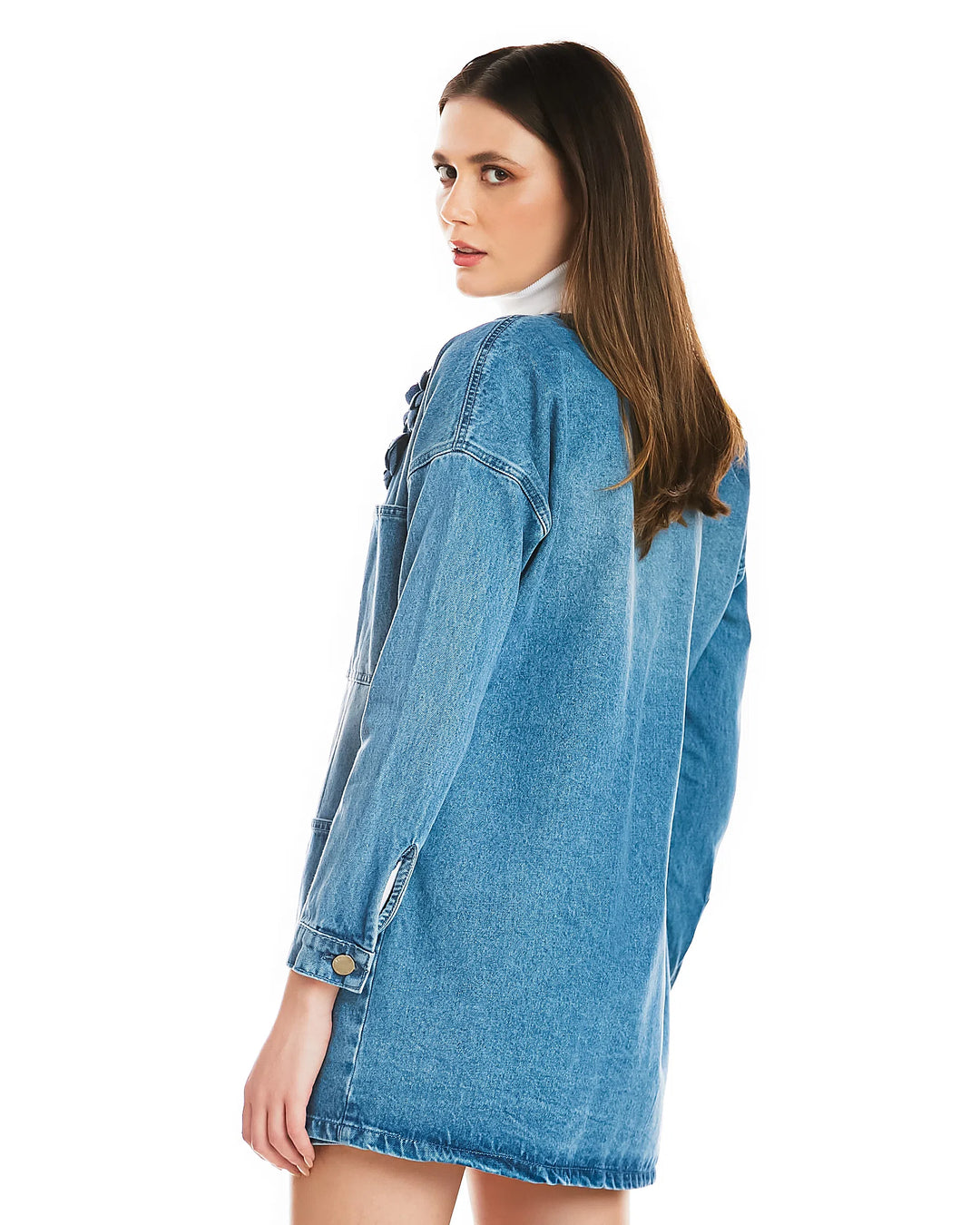 Anne Fernandes Jeans Coat+Skirt Set
