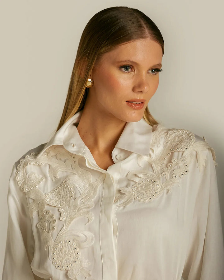 Anne Fernandes Embroidered Path Shirt