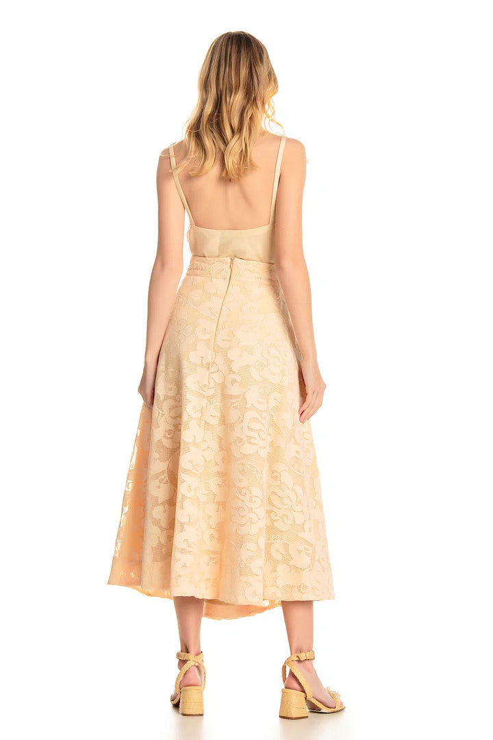 Anne Fernandes Lace Midi Skirt