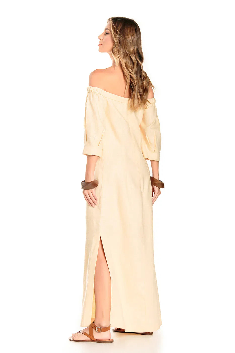 Anne Fernandes Off-the-Shoulder Dress