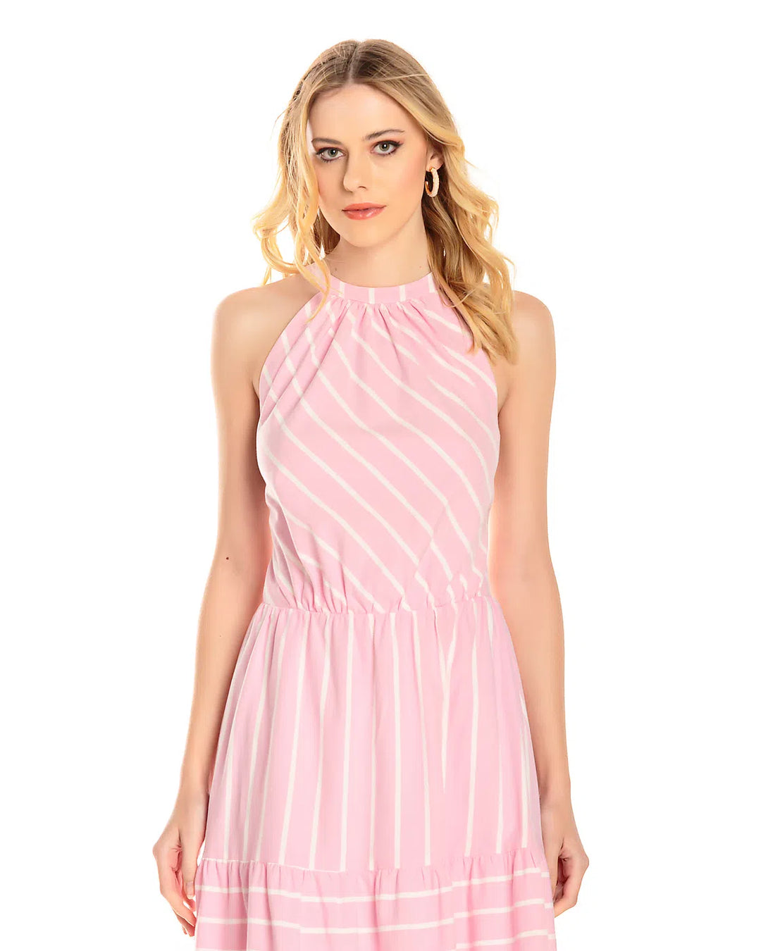 Anne Fernandes Striped Long Dress