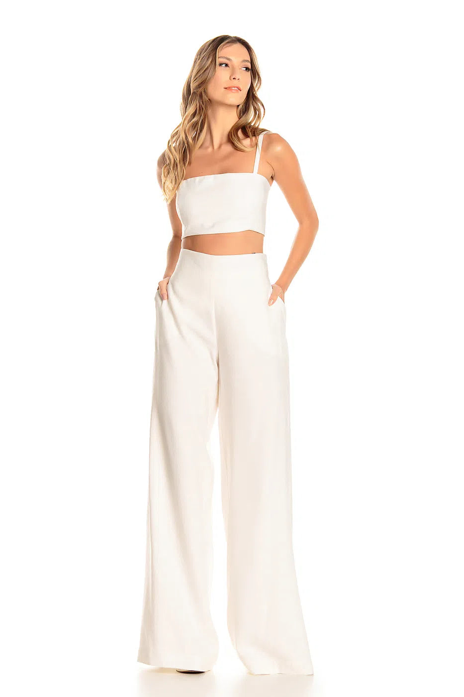 Anne Fernandes Top+Pants+Maxi Vest Set