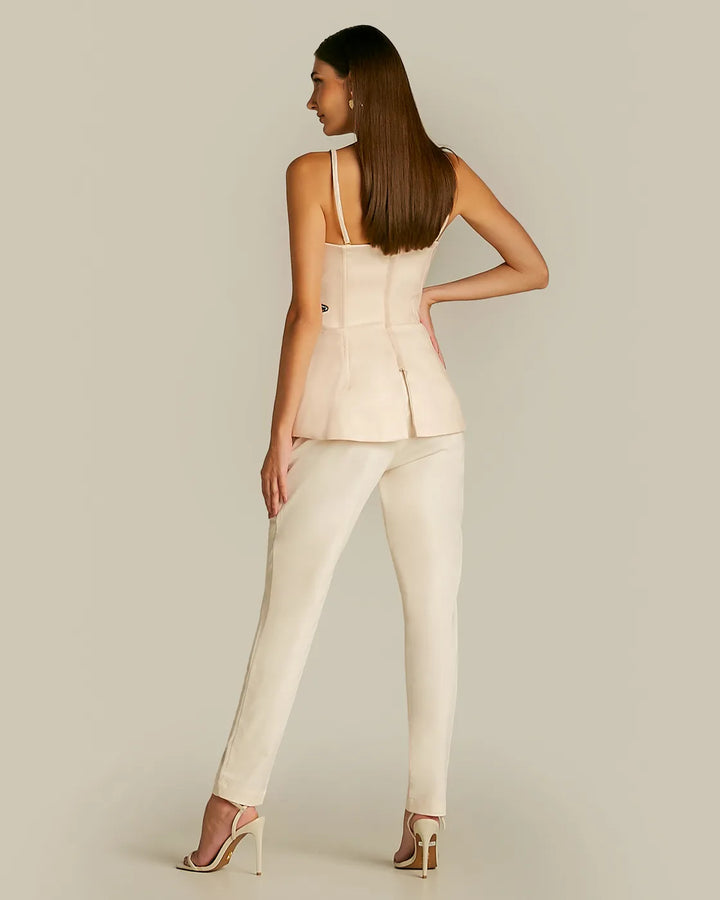 Anne Fernandes Embroidered Blouse+Pants Set