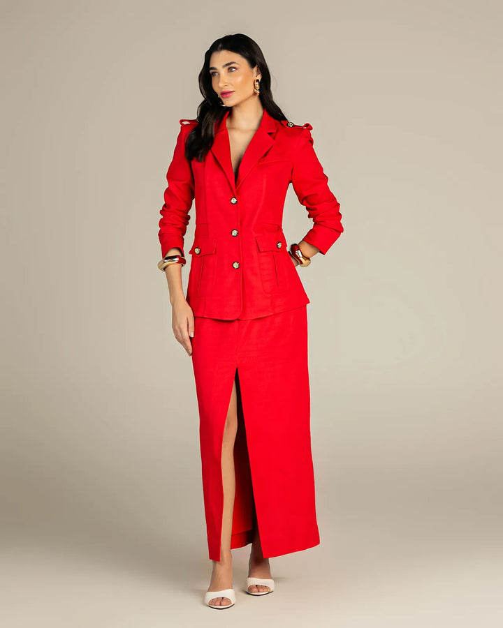 Blazer+Long Skirt Set