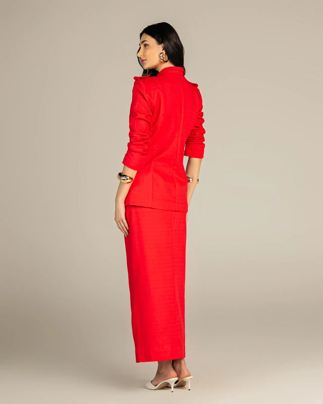 Blazer+Long Skirt Set